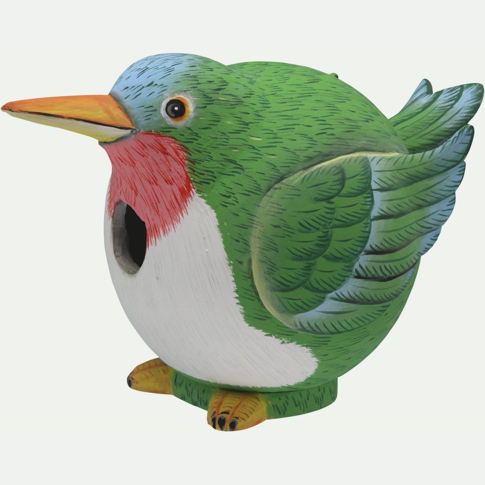 SONGBIRD ESSENTIALS 008060 Hummingbird GORD-O Bird House - Outdoor Garden Decoration for Attracting Wild Birds - Perfect for Backyard, Patio, and Nature Lovers