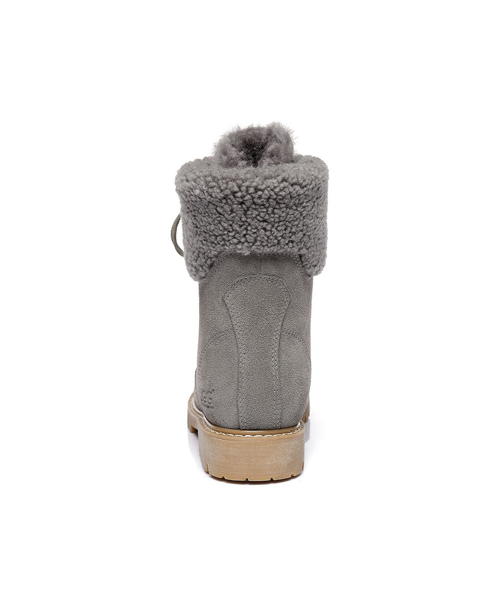 Women's UGG Mimi Lace Boots - Cozy Winter Shearling Lined Snow Boots for Women | Waterproof & Comfortable | Perfect for Snowy Days, Outdoor Activities & Casual Wear