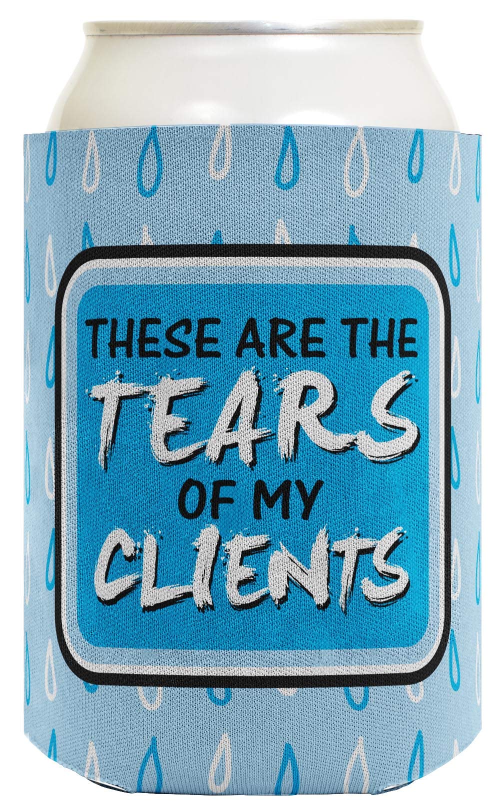 96-Pack Coworker Gag Gifts - Funny Retirement Gift Idea 'The Tears of My Clients' Square Can Coolers for Beer & Soda - Perfect for Office Parties, Farewell Gifts & Happy Hour