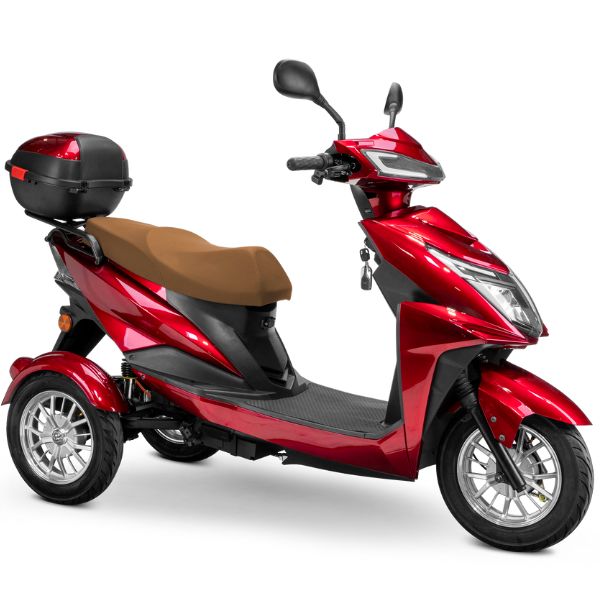 Premium Full-Size 3-Wheel Mobility Scooter for Adults - Lightweight & Foldable Electric Wheelchair with Comfortable Seat - Ideal for Shopping, Travel & Outdoor Activities
