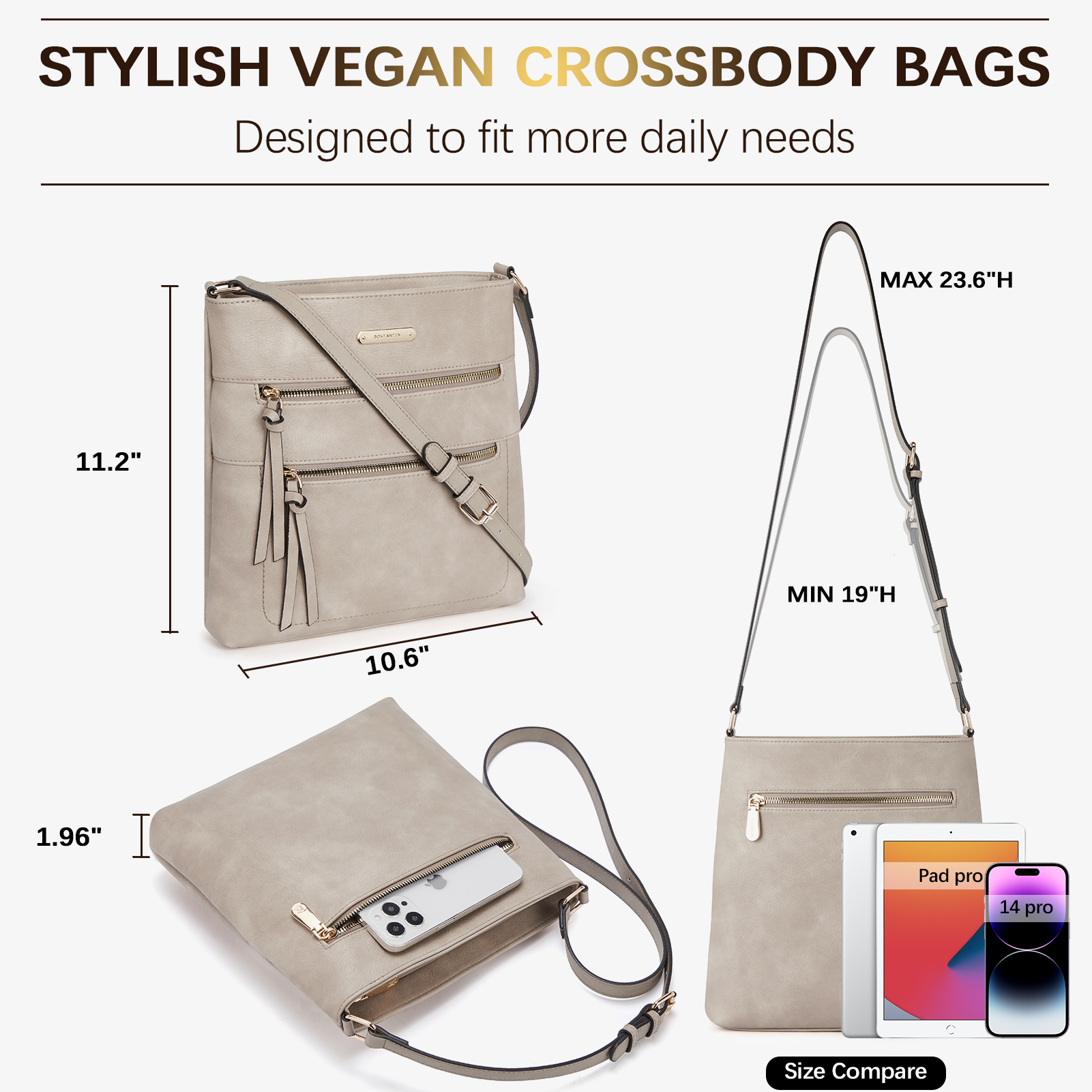 Lotty Chic Vegan Leather Satchel Bag - Stylish Crossbody & Shoulder Purse for Women | Perfect for Work, Travel & Everyday Use