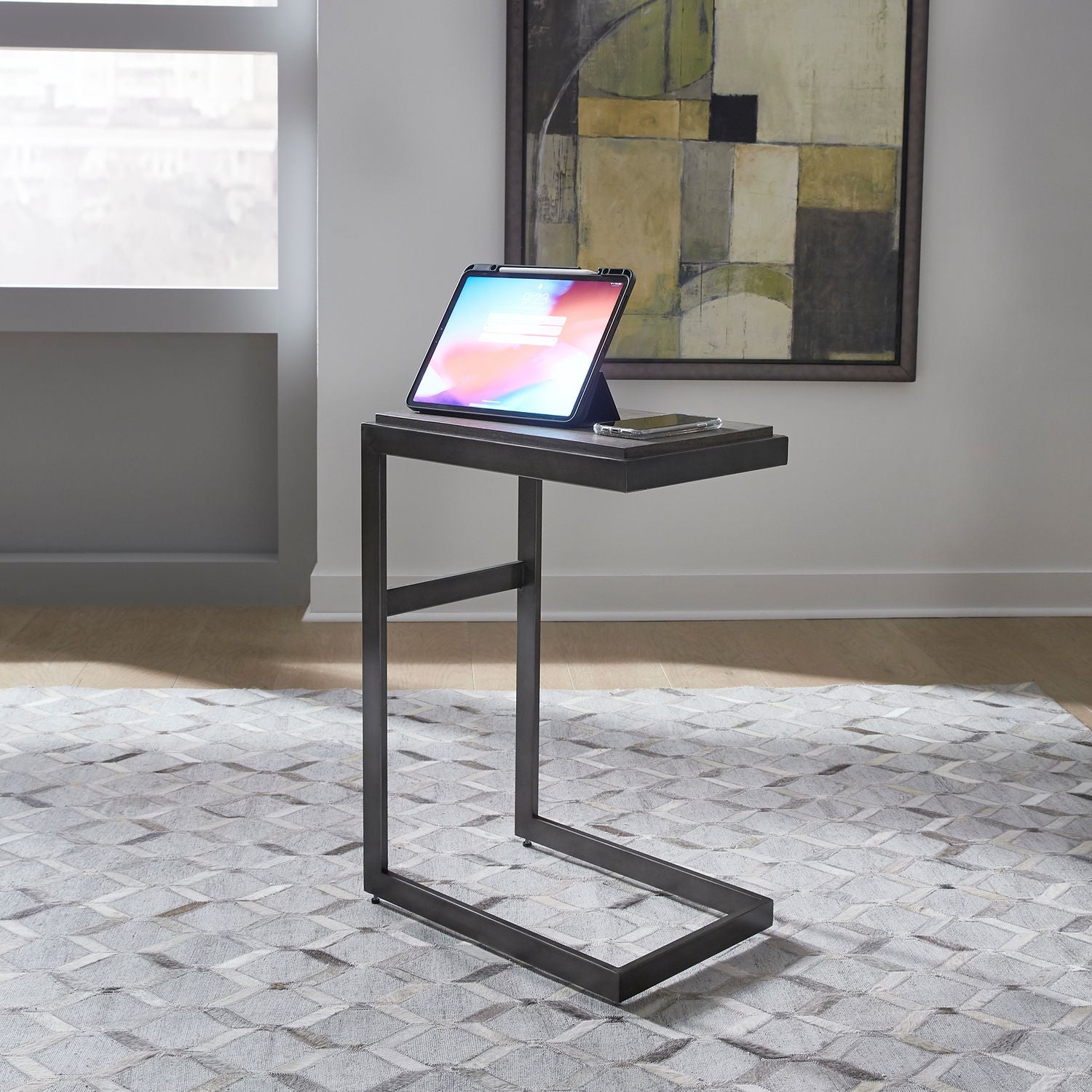 Adjustable Modern Laptop Table Stand - Portable & Ergonomic Computer Desk for Home Office, Bed, Couch - Lightweight Foldable Workstation for MacBook, iPad, Notebook (Black) - Perfect for Remote Work, Studying & Gaming