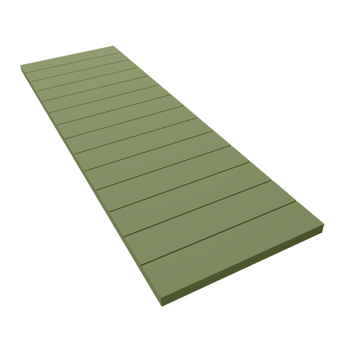 Ekena Millwork TFP001HZ15X075MG True Fit PVC Horizontal Slat Shutters - Modern Style Fixed Mount Window Coverings (15x75 Inches, Moss Green) - Perfect for Living Room, Bedroom & Office Privacy & Light Control