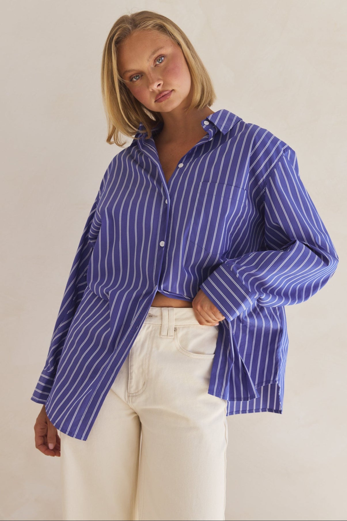 Eden Shirt for Men - Premium Blue Casual Button Down Shirt - Perfect for Office, Date Night & Outdoor Activities