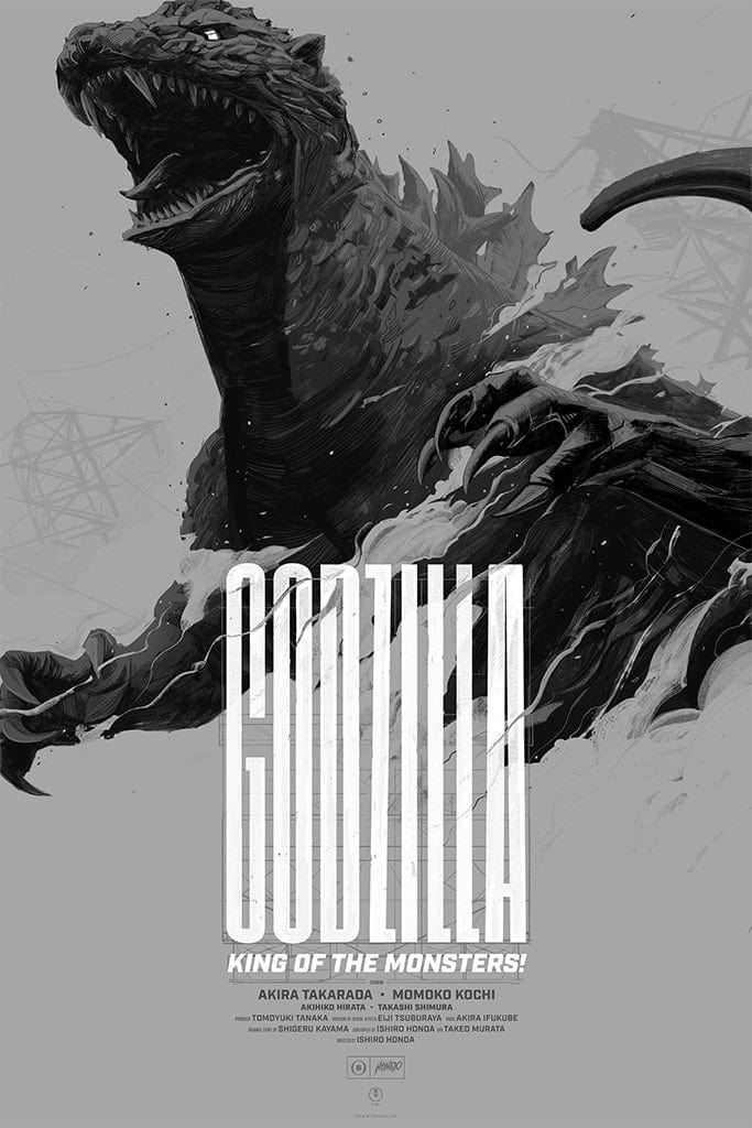 Godzilla Screenprinted Poster - High Quality Movie Wall Art Decor for Home, Office & Gifts - Perfect for Fans & Collectors