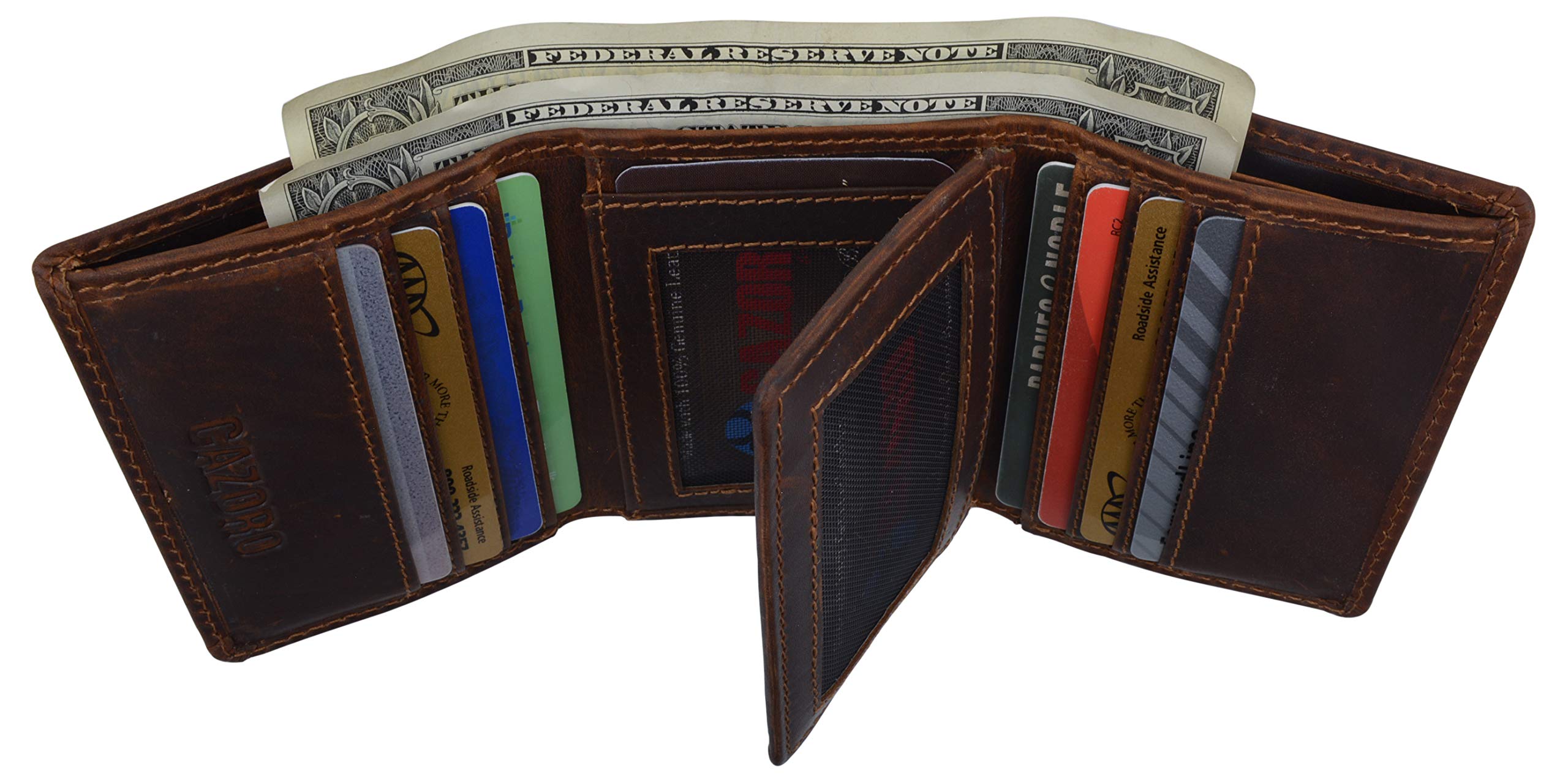 Vintage Leather RFID Blocking Wallet for Men - Classic Trifold Credit Card & ID Holder - Perfect for Travel, Business & Everyday Use