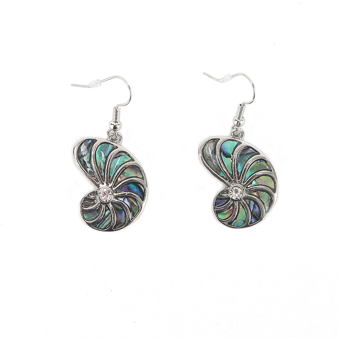 Makamae Silver Shell Earrings for Women - Handmade Boho Beach Jewelry for Summer, Parties & Gift Giving