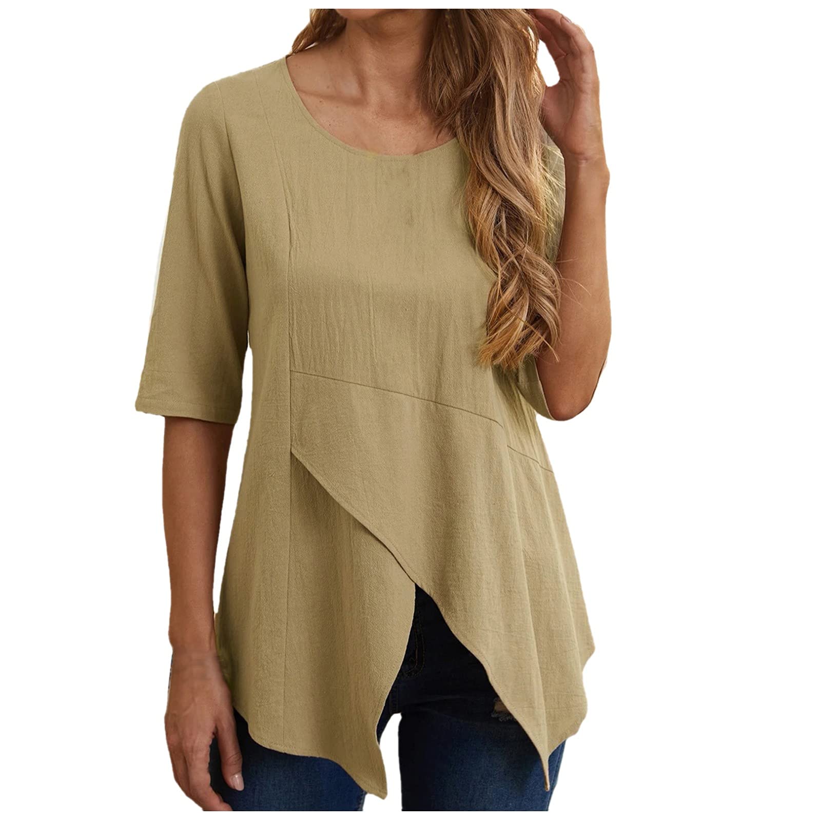 Best Women's Loose Fit Beach T-Shirt - Long Sleeve Casual White Top for Summer Vacation & Outdoor Activities