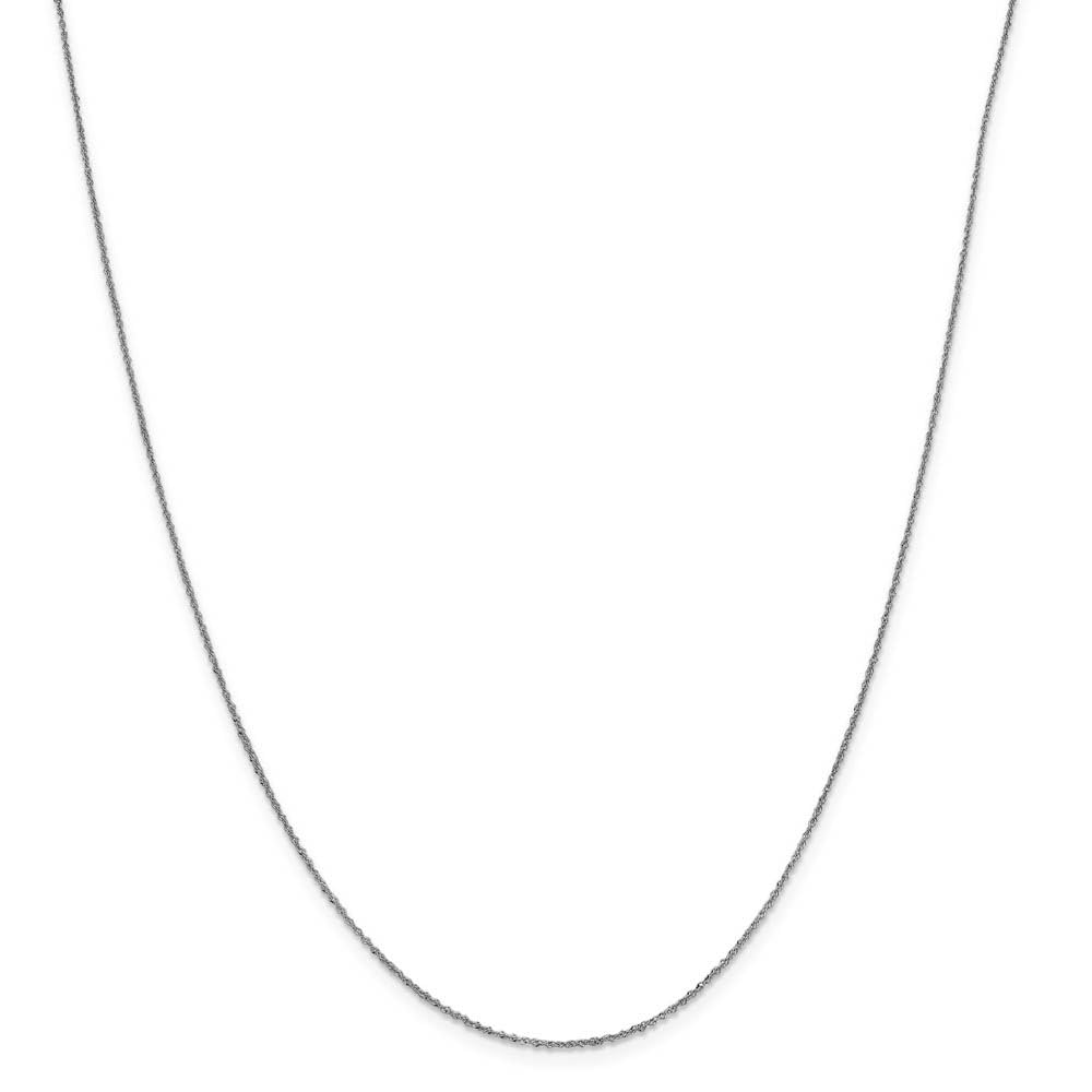 14k White Gold Diamond Cut Chain Necklace - Elegant for Parties & Gifts