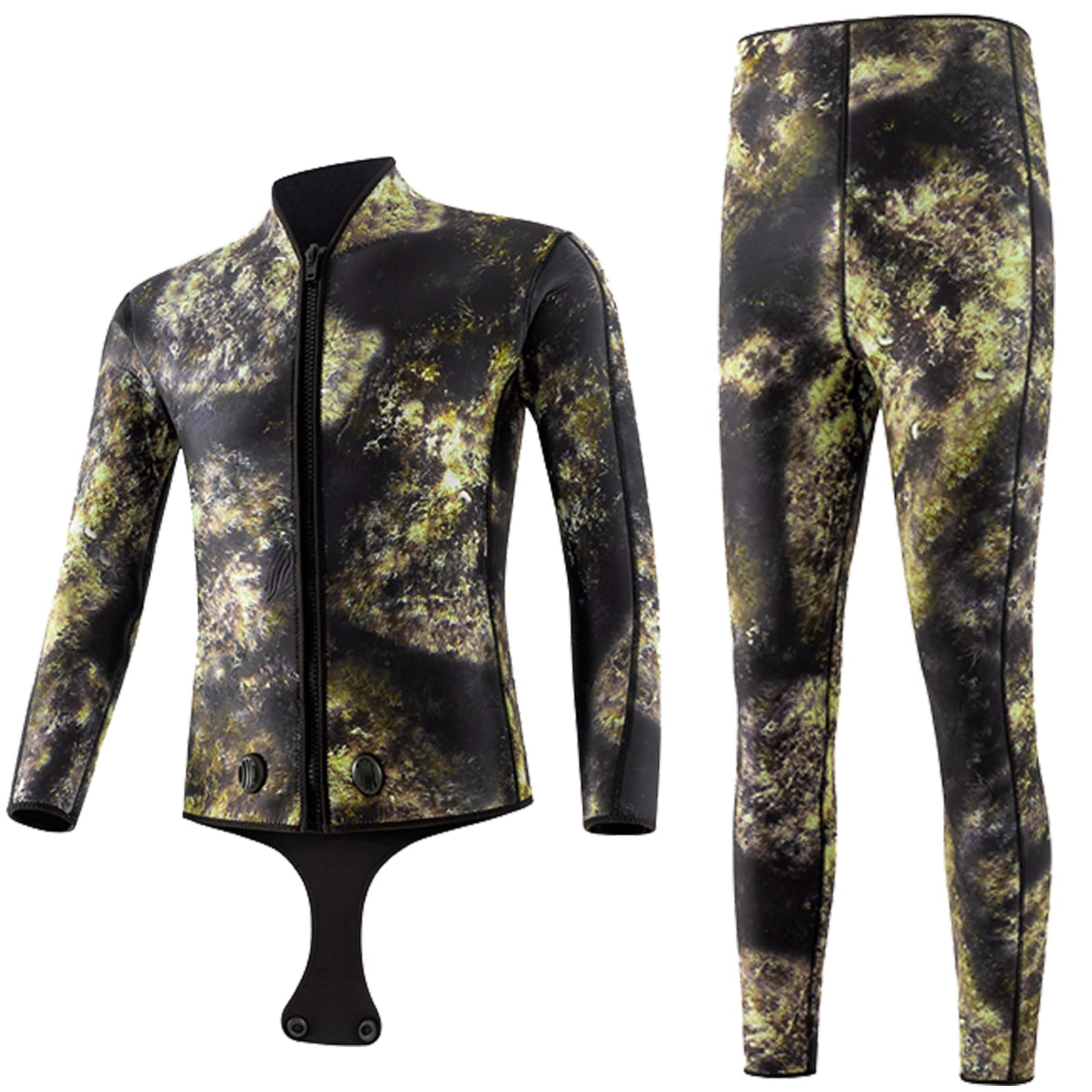 3mm/5mm Men's Neoprene Wetsuit - Front Zip Full Body Cold Water Diving Suit for Scuba Diving, Snorkeling, Surfing & Swimming | Perfect for Ocean Adventures, Water Sports & Winter Swimming