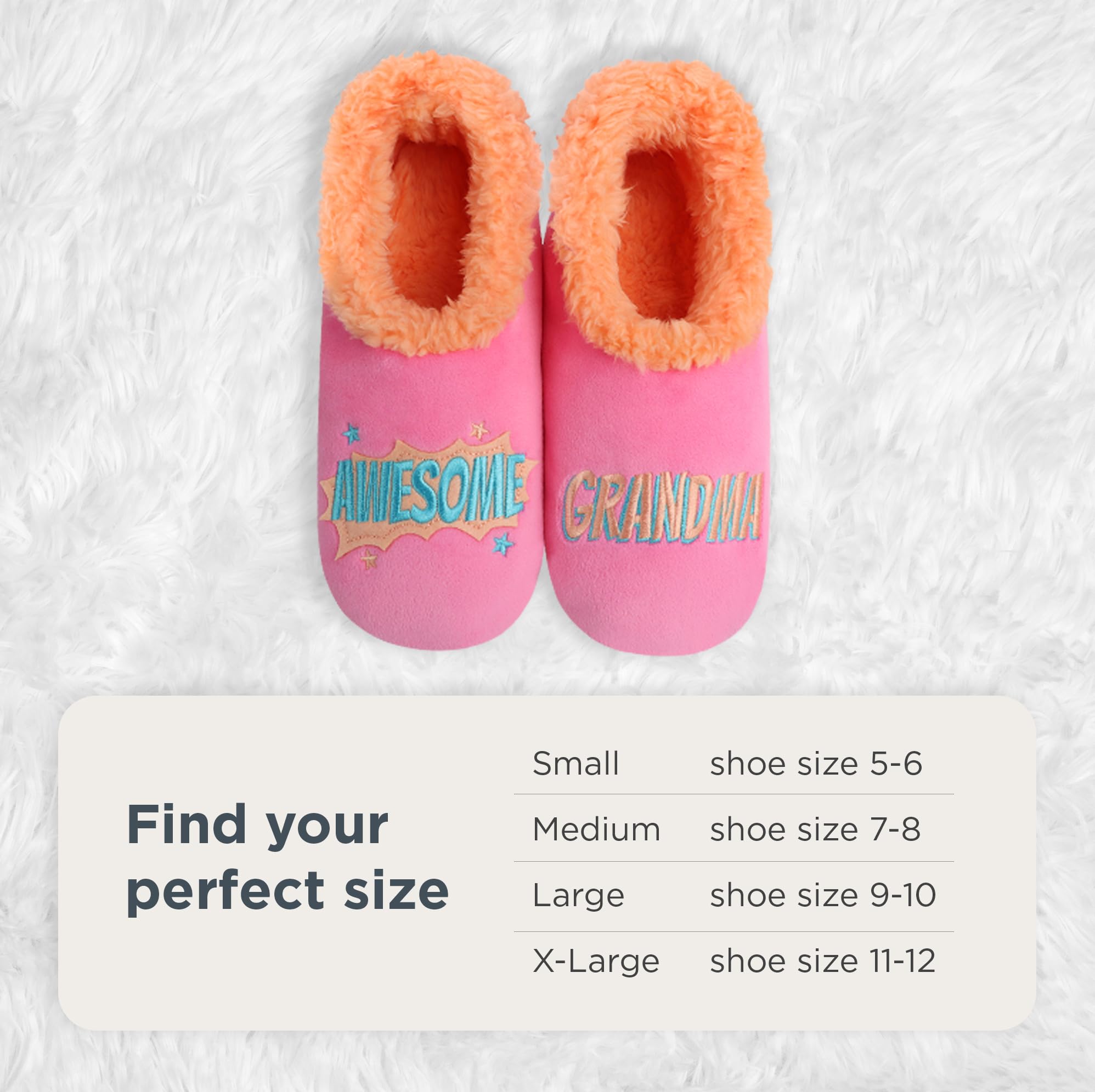 Cozy Snoozies Pairable Slipper Socks for Women - Non-Slip Fuzzy House Slippers with Fun Designs | Perfect for Indoor Relaxation, Lounging & Gift Giving