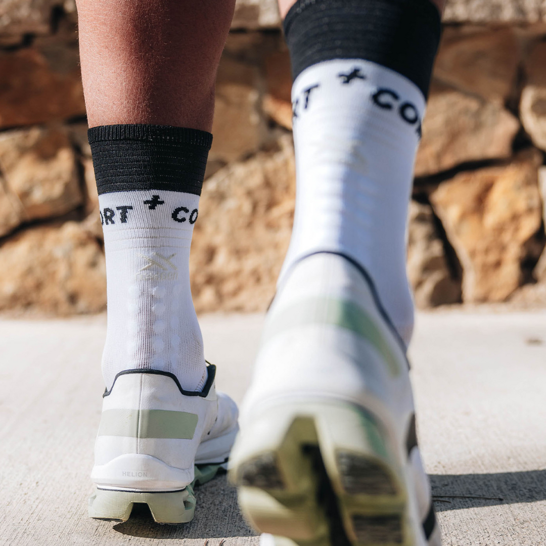 Compressport Unisex Mid Compression Socks V2.0 - Athletic Support for Running, Hiking & Recovery - Improve Circulation & Reduce Fatigue
