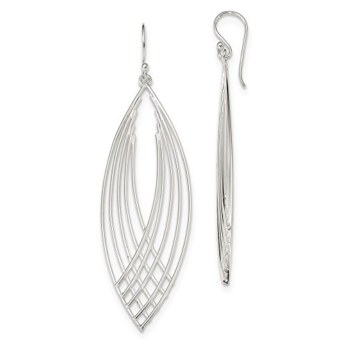 925 Sterling Silver Fancy Dangle Shepherd Hook Earrings for Women - Elegant Drop Earrings for Party, Wedding & Everyday Wear