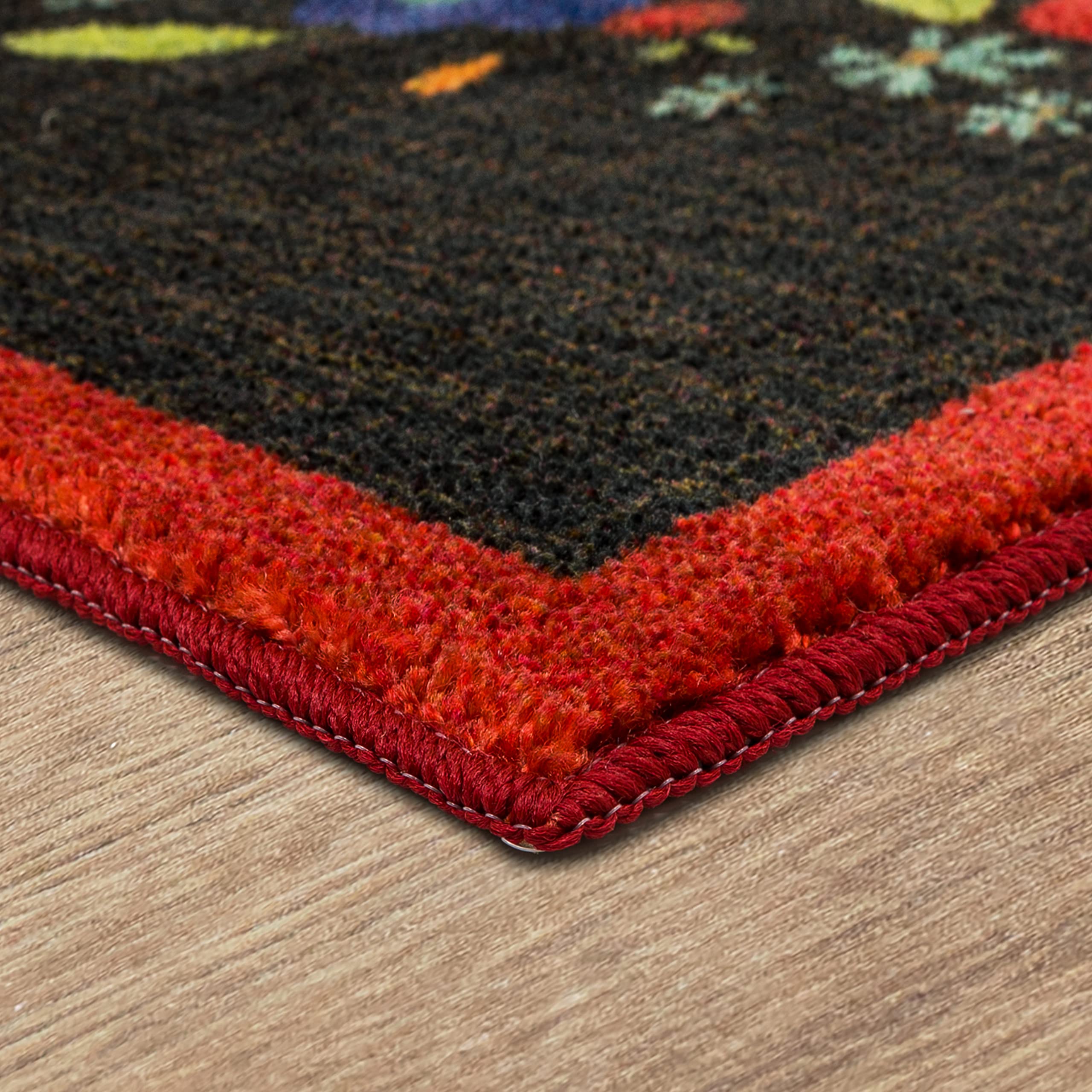 Mohawk Home Kitchen Mat - Home Sweet Flowers Black, 1'6
