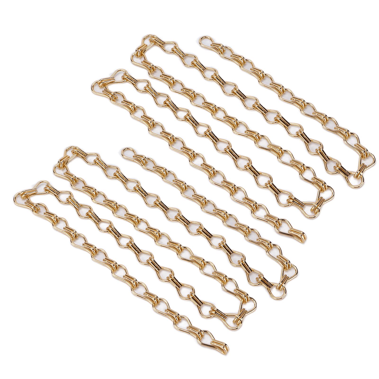 Agatige 2PCS 1 Meter Aluminum Hanging Chain - Gold Metal Decorative Chain for DIY Chandeliers, Bird Feeders, Billboards & Home Decor | Perfect for Wall Art, Plant Hangers & Craft Projects