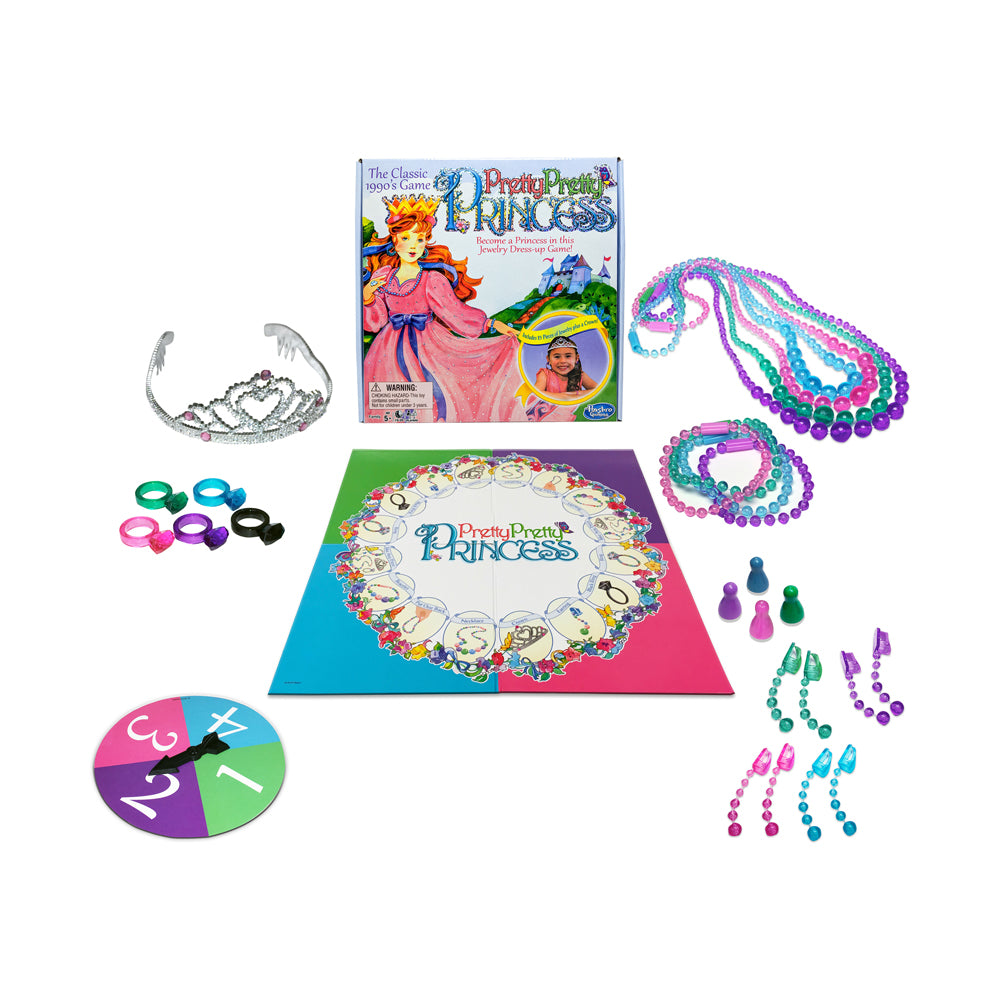 Classic Pretty Pretty Princess Jewelry Dress Up Board Game for Kids - Fun Princess-Themed Party & Family Game Night Activity
