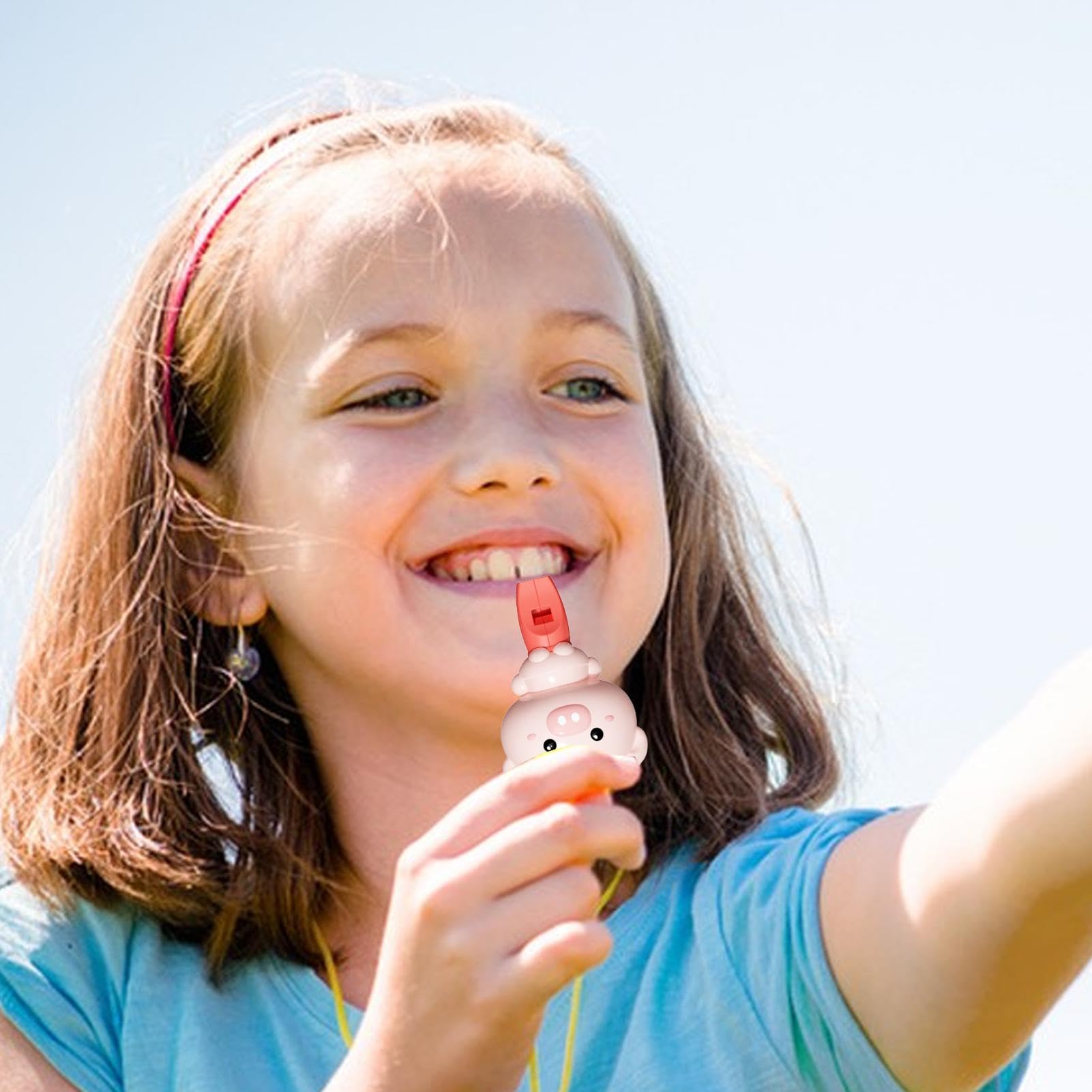 **Cartoon Whistle Toy for Kids with Lanyard - Fun Toddler Whistle & Trumpet Toy | Hand-Eye Coordination & Learning Musical Instrument for Children | Perfect for Outdoor Play, Parties & Music Education**