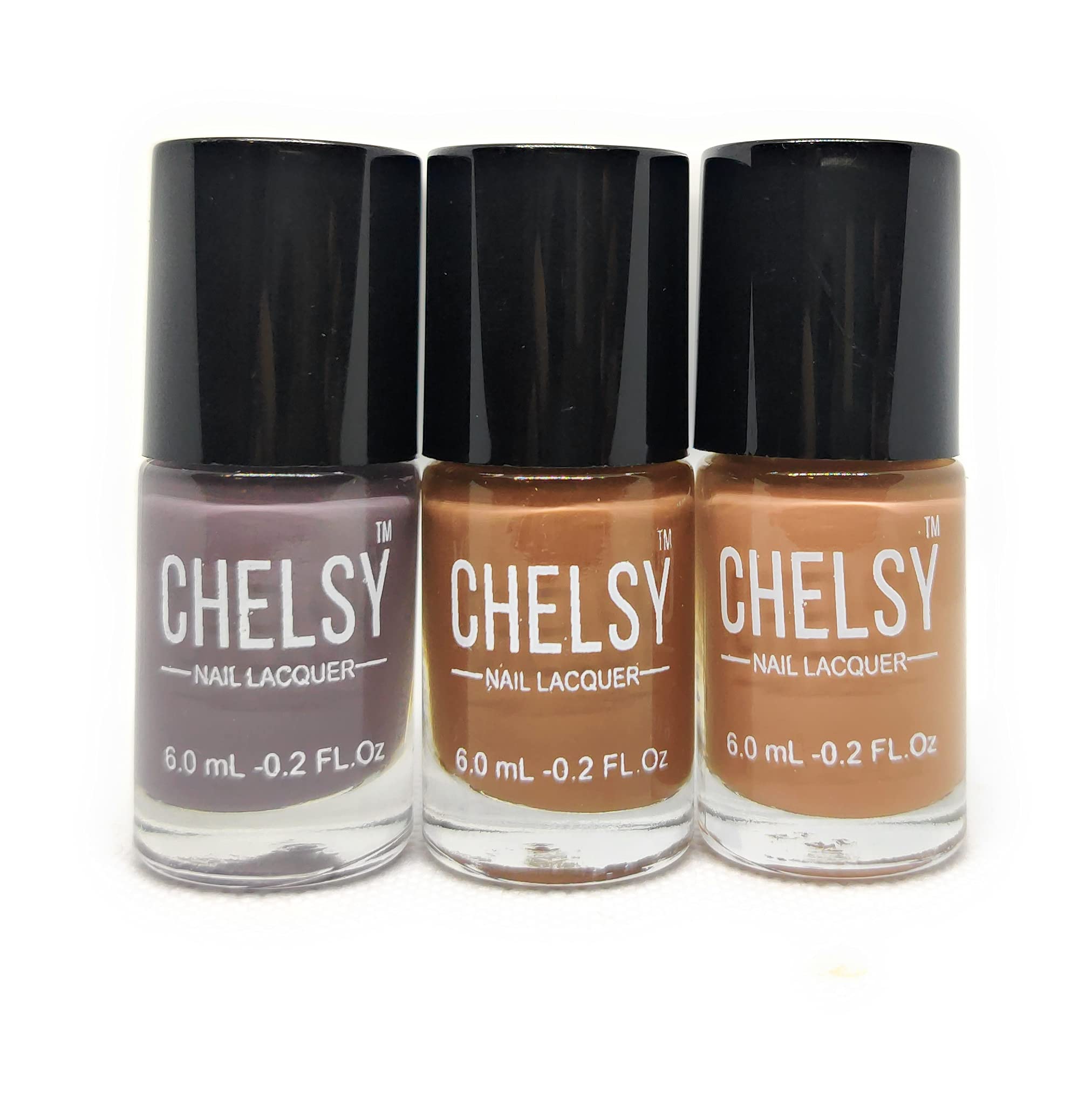 Chelsy Glossy Nail Polish Set - 6 Piece Nude Collection (6ml Each) | Long Lasting, Chip Resistant Formula for Salon-Quality Manicures at Home | Perfect for Everyday Wear, Special Occasions & Gift Giving
