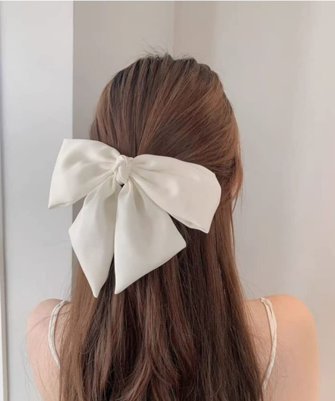Radhya Satin Silk Hair Bows - 2-Piece Set of Large French Style Hair Clips for Women & Girls (Multicolor) | Valentine's Day Gift for Girlfriend, Wife | Perfect for Weddings, Parties & Everyday Fashion