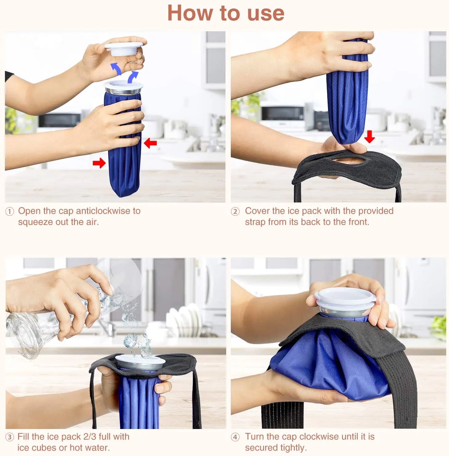 Reusable Ice Pack for Pain Relief - Hot & Cold Therapy Gel Wrap for Knee, Ankle, Shoulder, Neck, Calf - Sprain Recovery & Muscle Pain Relief - Perfect for Sports Injuries, Post-Workout Recovery & Arthritis Pain