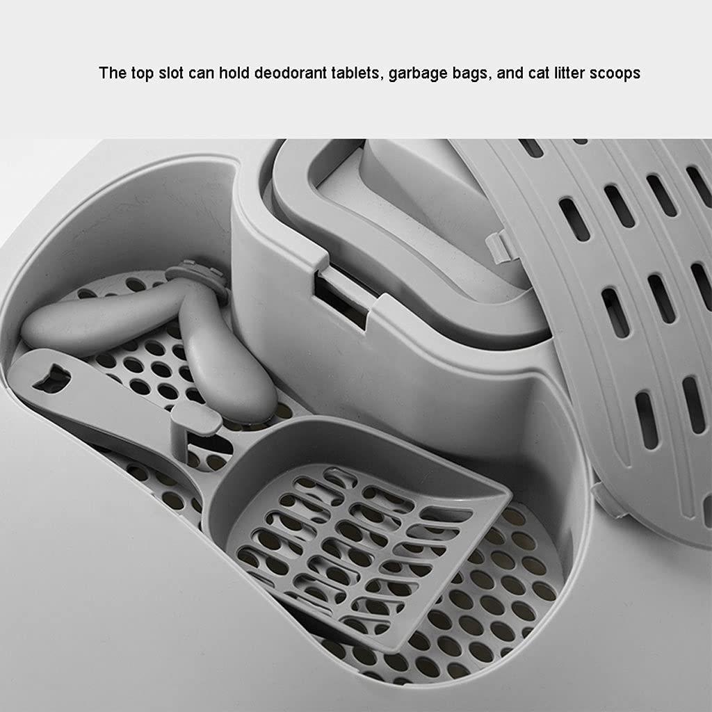 Enclosed Cat Litter Box with Handle - Large Drawer Style Odor Control Cat Toilet | Splash Proof Design Includes Scoop | Perfect for Multi-Cat Homes & Small Apartments