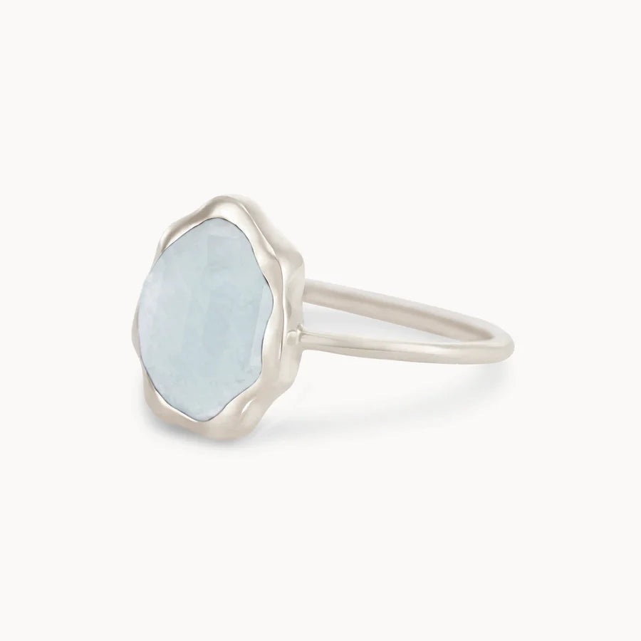 Blue Chalcedony Mood Ring in Sterling Silver - Color Changing Jewelry for Women & Men, Perfect for Gifts, Parties & Fashion Accessories