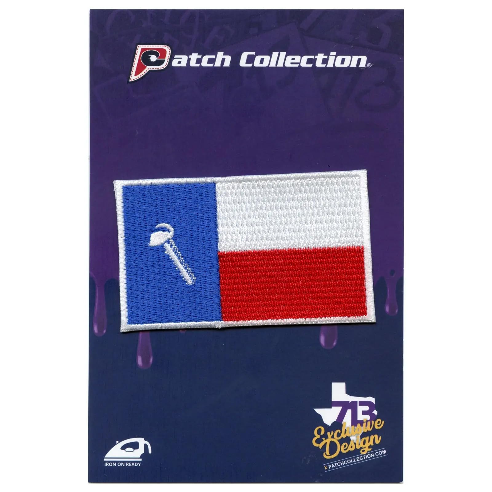 Texas Flag Screw Parody Embroidered Iron-On Patch - Perfect for Hats, Jackets, and Backpacks to Show Your Texas Pride