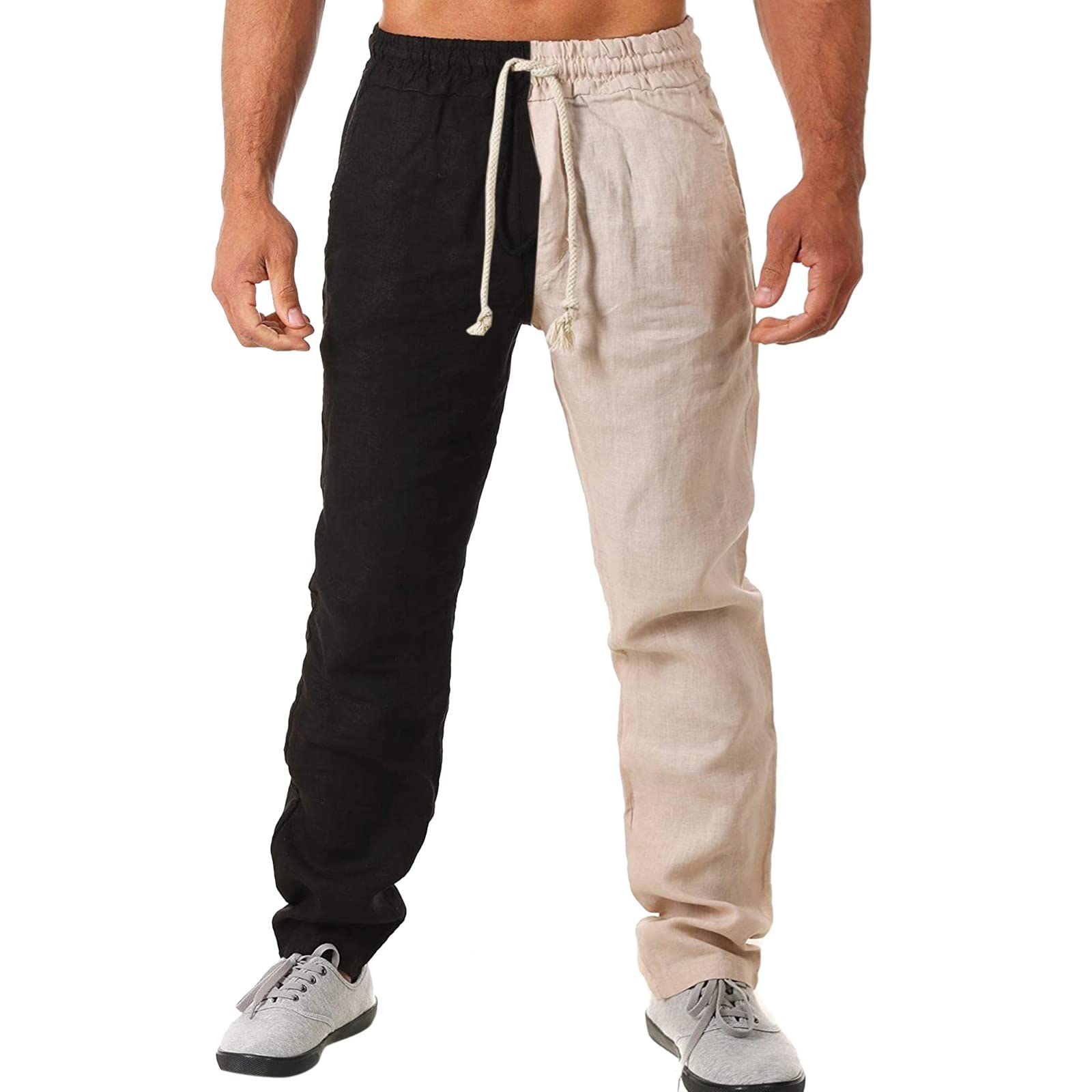 Bimgwuz Men's Casual Joggers - Stretch Chino Cargo Pants with Pockets | Comfortable Fitness Track & Jogging Pants for Men | Perfect for Gym, Workout, Office & Everyday Wear