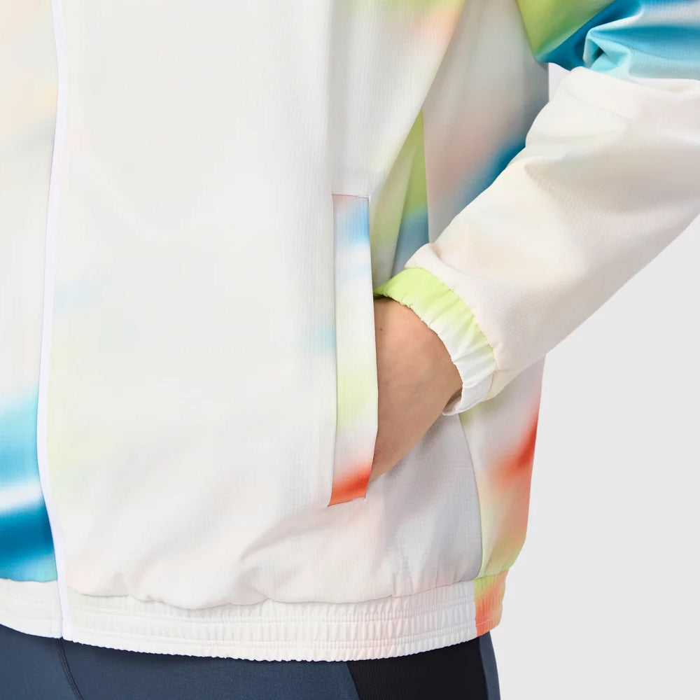 Women's Printed Blur Jacket - Lightweight Windbreaker for Running, Hiking & Outdoor Activities