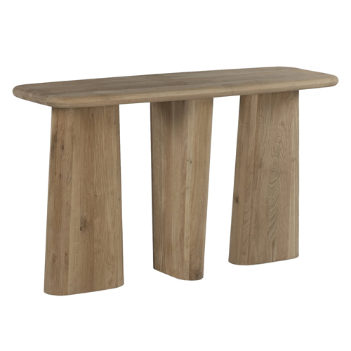 Byron Console Table - Natural Wood Entryway Table for Hallway, Living Room & Foyer Decor | Modern Farmhouse Style Sofa Table with Storage Shelf
