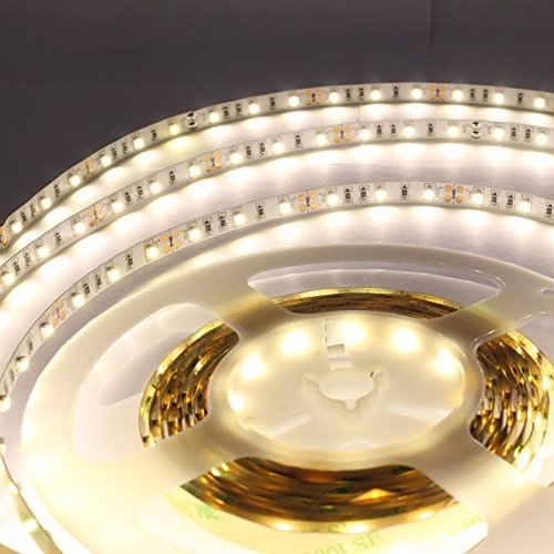 5V USB LED Strip Light 5M 300 SMD 3528 with 3M Adhesive Tape - Warm White 2800-3200K for TV Backlighting, Computer Monitor Lighting, Home Decoration & DIY Projects (Non-Waterproof)
