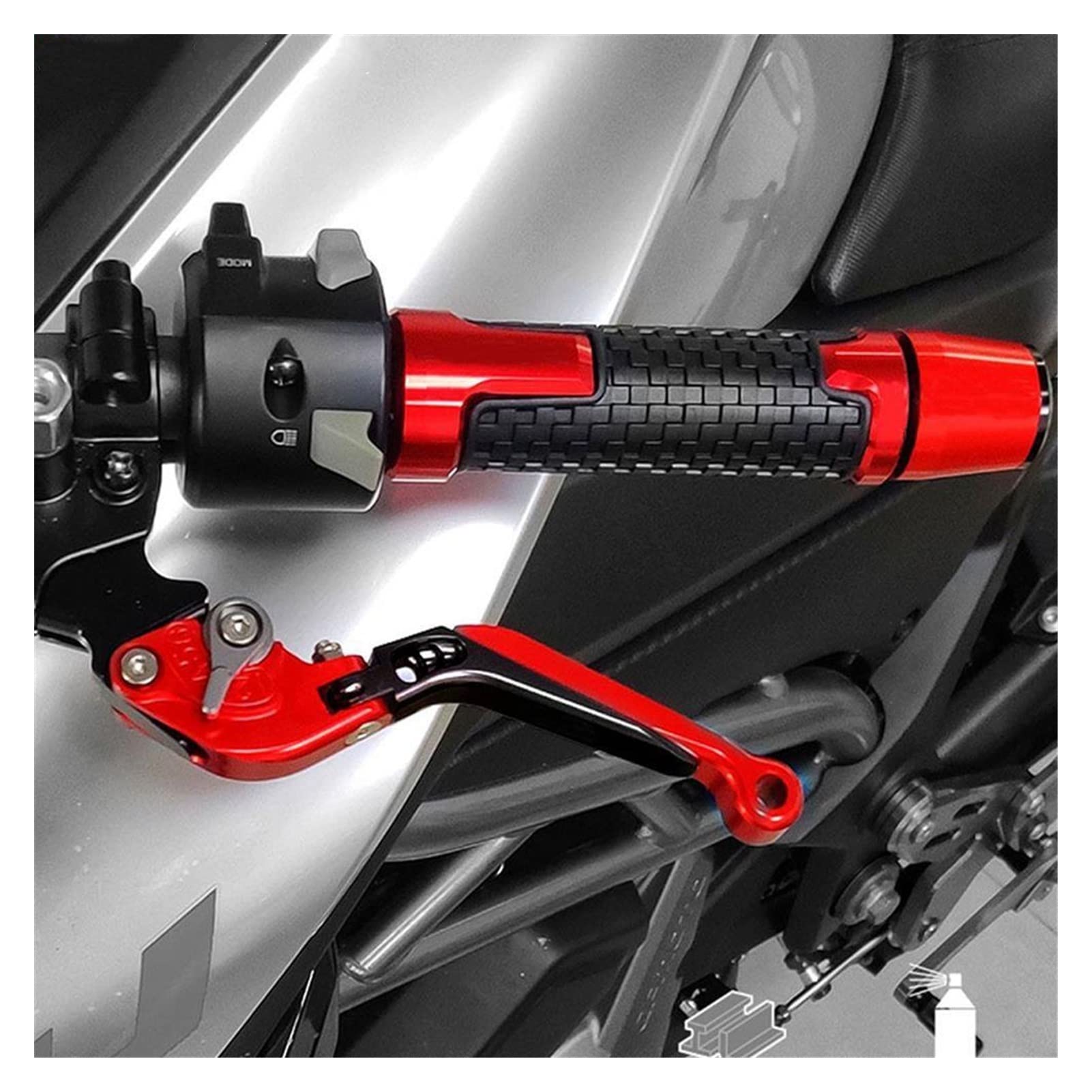Suzuki GS500F GS 500F Adjustable Brake Clutch Levers (2004-2009) - Motorcycle Handlebar Grips & Hand Controls - Perfect for Commuting and Sport Riding (Color: Orange)