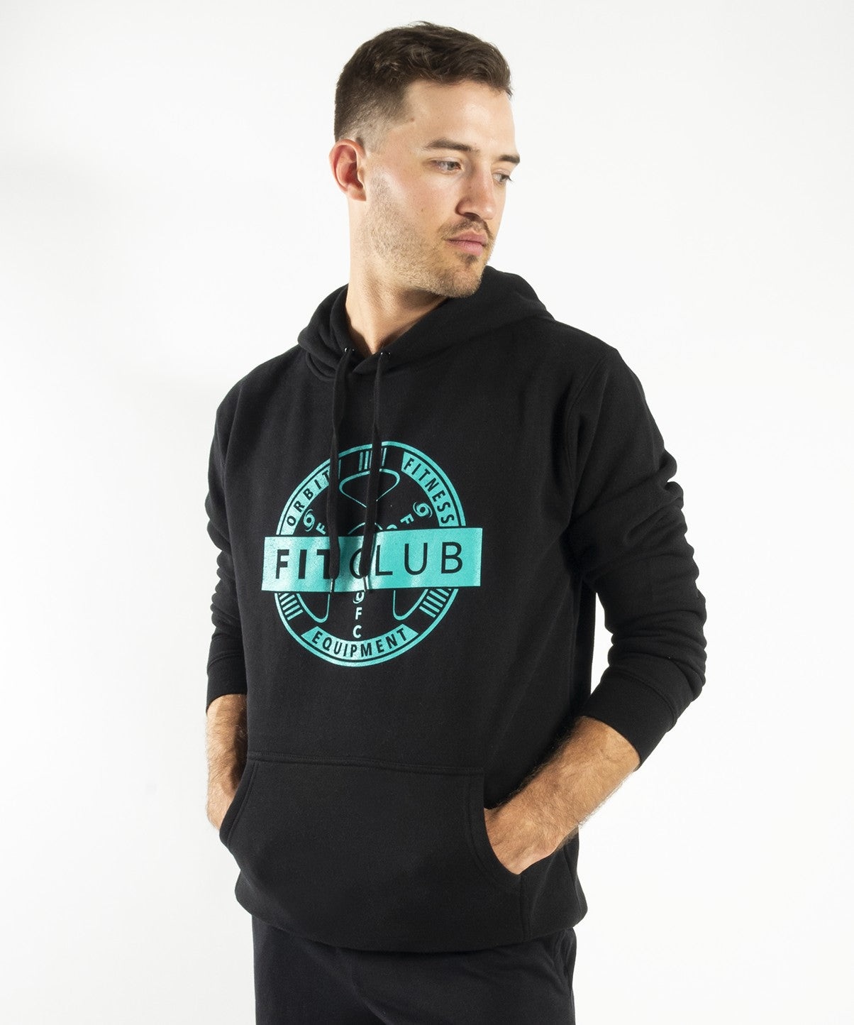 Orbit FitClub Unisex Hoodie - Black | Comfortable & Stylish Pullover for Men & Women | Perfect for Gym, Running & Casual Wear