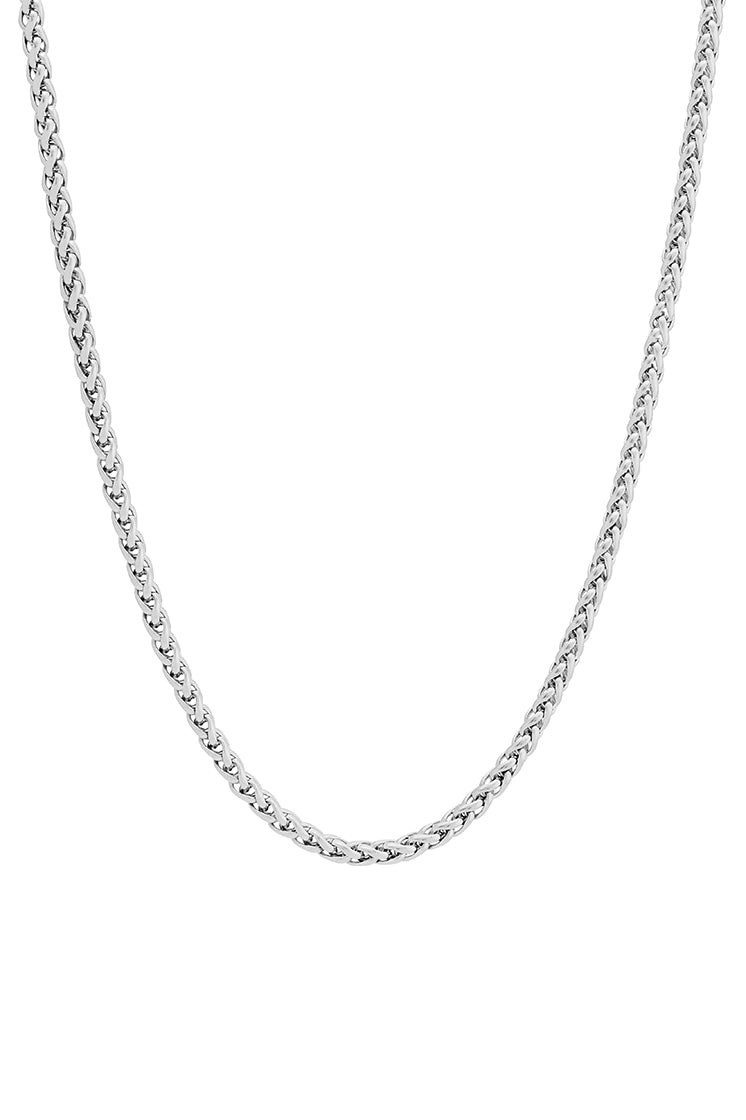 Stylish Men's Spiga Chain Necklace - 14K Gold Plated Italian Rope Chain for Everyday Wear, Gifts & Special Occasions
