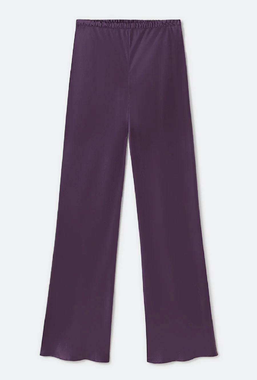 BIAS CUT PANTS in Blackberry Color - Women's High Waist Flowy Trousers for Office, Casual Wear & Special Occasions