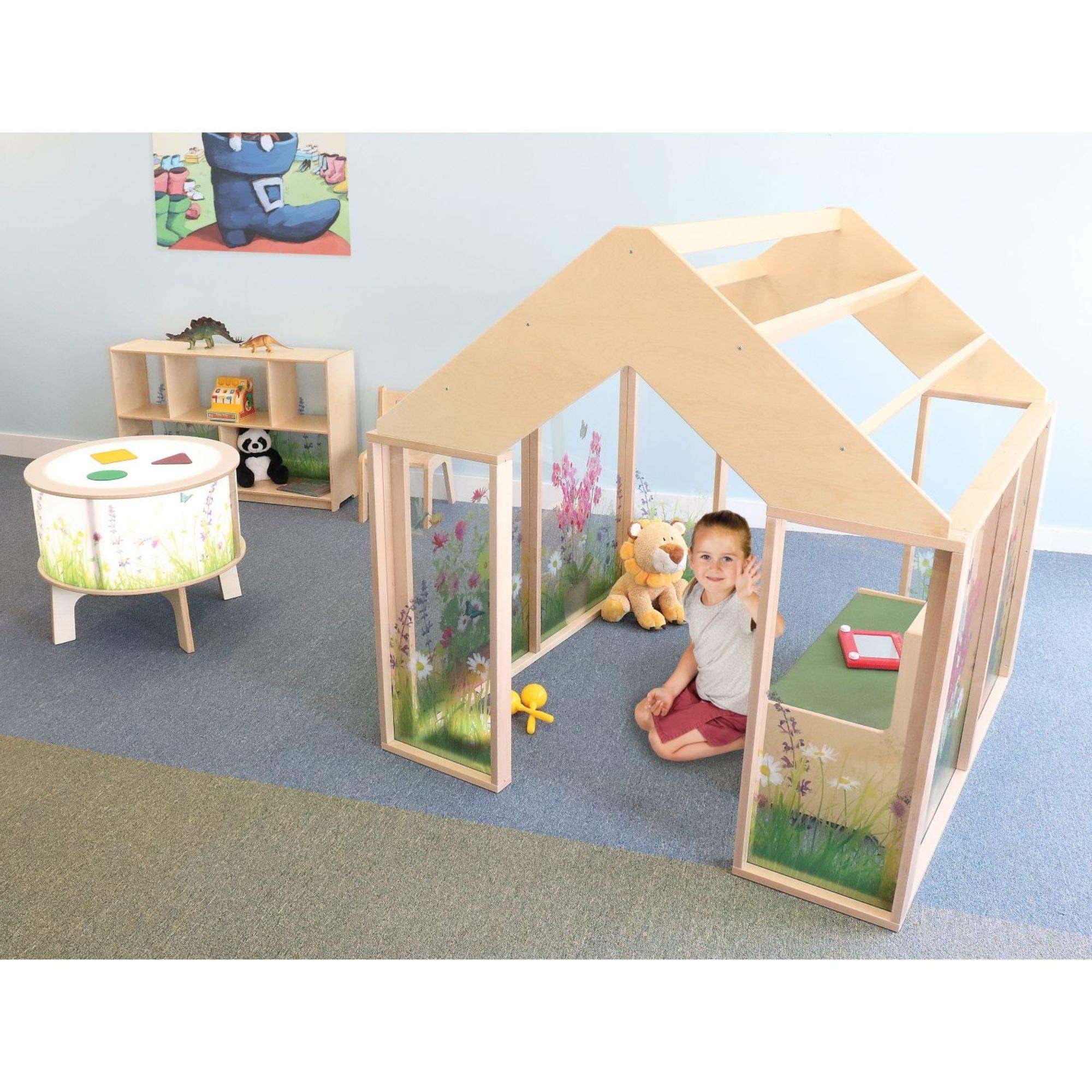 Nature View Play Greenhouse for Kids - Indoor/Outdoor Educational Toy with Transparent Panels - Perfect for Home, Classroom & Garden Learning Activities