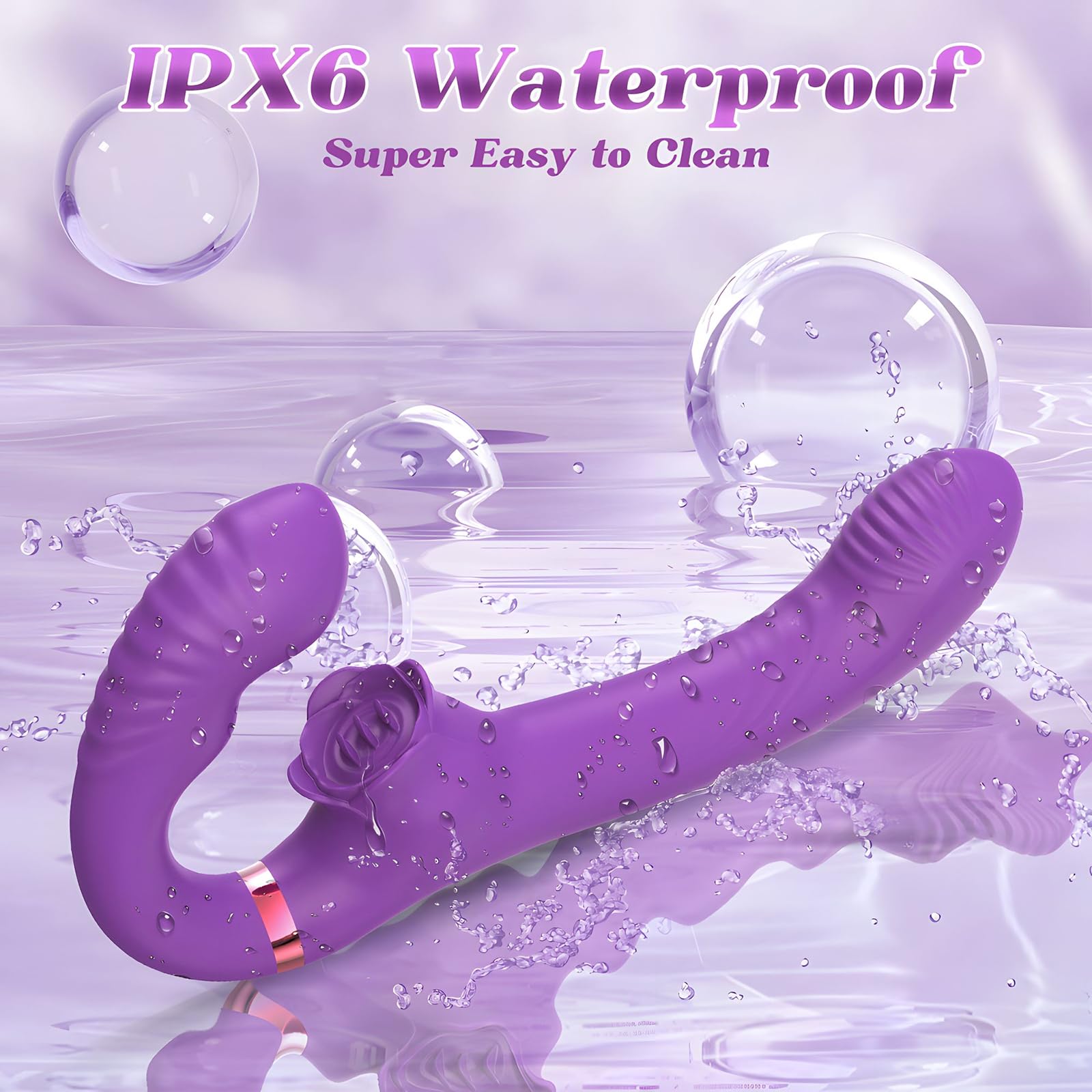 Strapless Strap-On G-Spot Dildo Vibrator - 10 Powerful Vibration Modes with Remote Control, Wearable Double-Ended Design, Body-Safe Silicone for Couples & Solo Play - Perfect for Lesbian Couples, Women's Pleasure & Spicing Up Intimate Moments