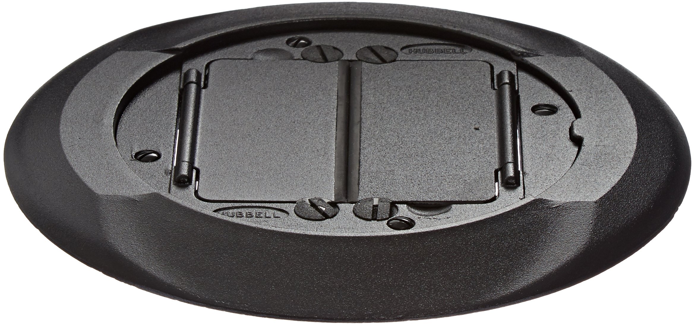 Black Floor Box Cover Carpet Flange (S1CFCBL) - Durable Electrical Outlet Cover for Home & Office Carpeted Floors