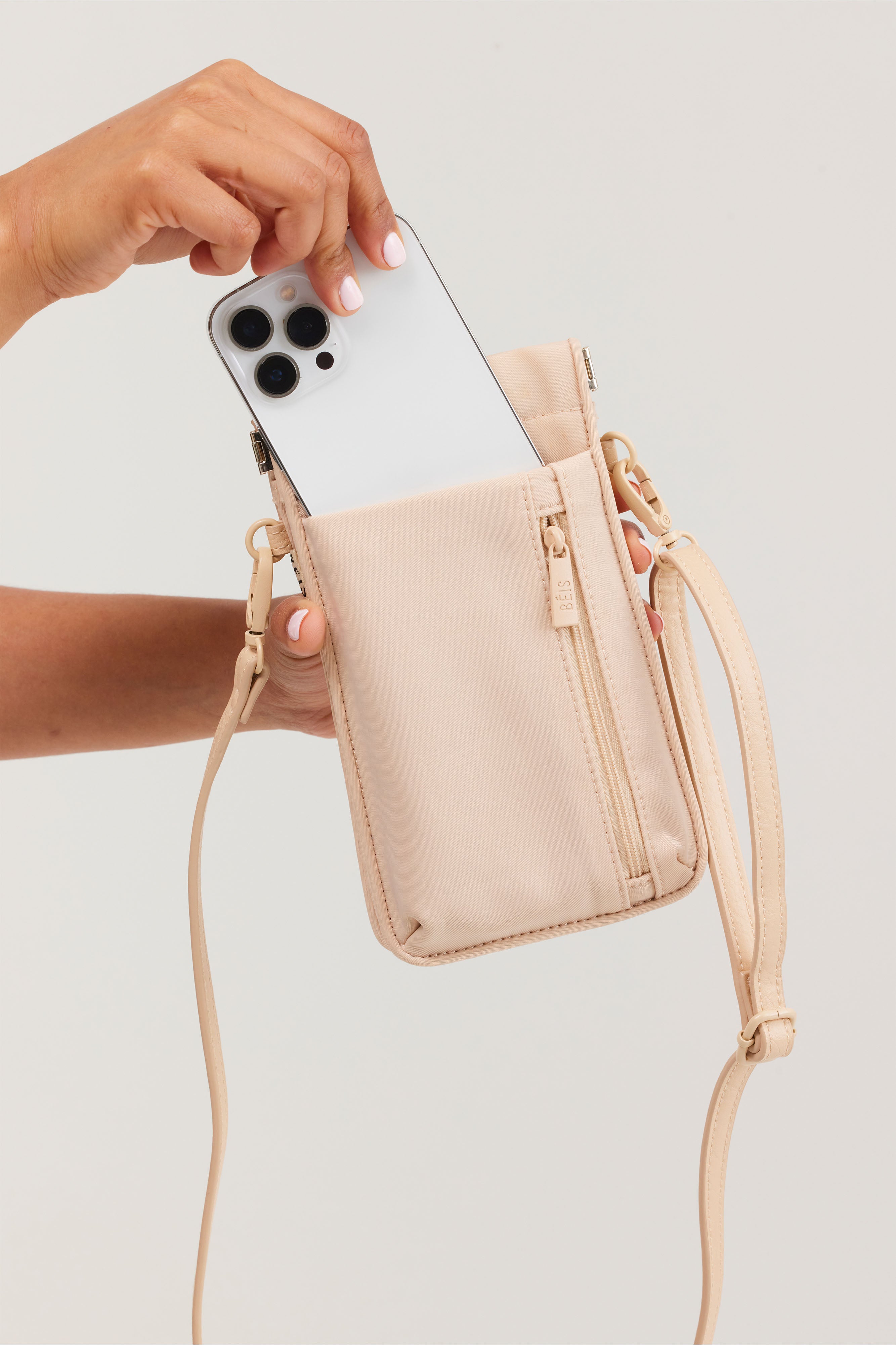 Stylish Beige ID Crossbody Bag for Women - Fashionable & Secure Everyday Purse - Perfect for Work, Travel, and Shopping