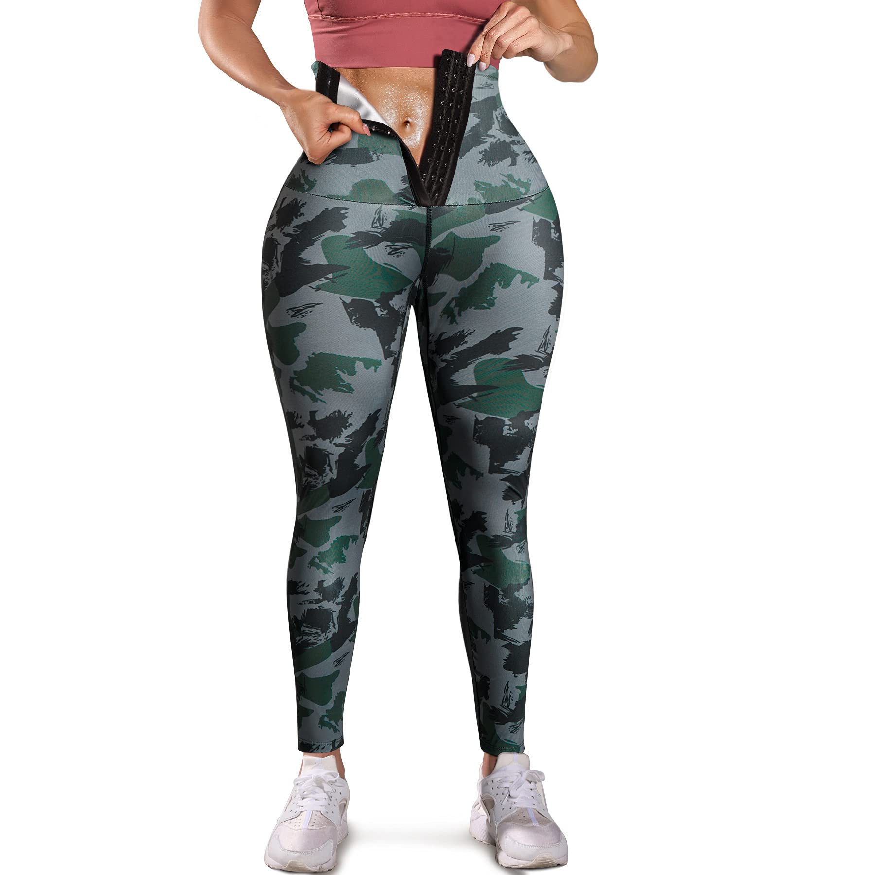LANCS Women's Sauna Leggings - High Waist Sweat Pants for Weight Loss, Thermo Compression Workout Tights - Slimming Fitness Yoga Pants for Women - Perfect for Gym, Running, Hot Yoga & Home Workouts