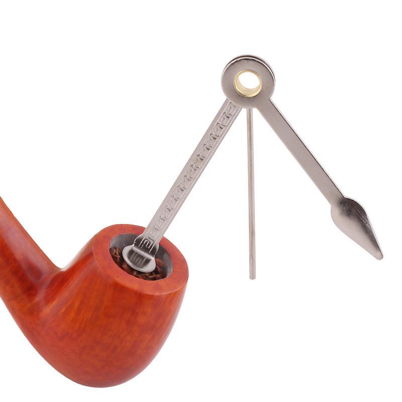 3-in-1 Stainless Steel Tobacco Pipe Cleaner & Cigar Tamper Tool - Durable Smoking Accessories for Pipe & Cigar Maintenance - Perfect for Home Use, Travel & Outdoor Smoking