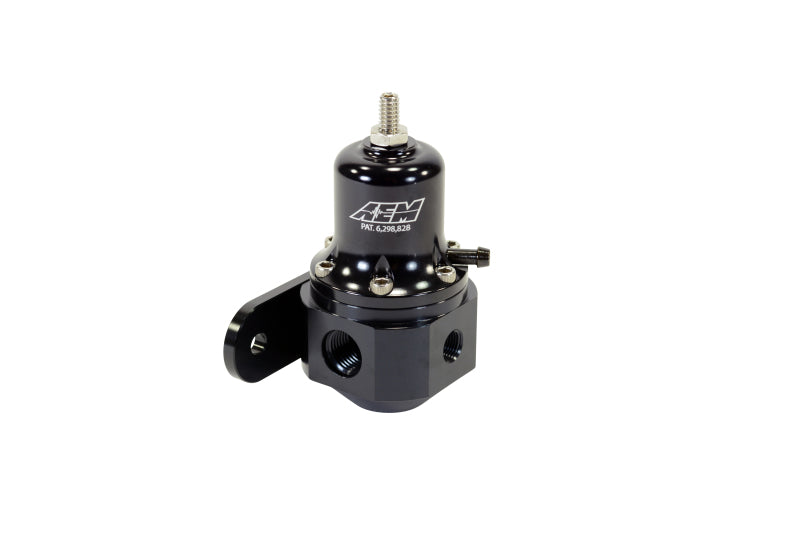 AEM High Capacity Universal Black Adjustable Fuel Pressure Regulator - Performance Upgrade for Cars, Trucks & SUVs - Perfect for Racing, Tuning & Engine Modifications