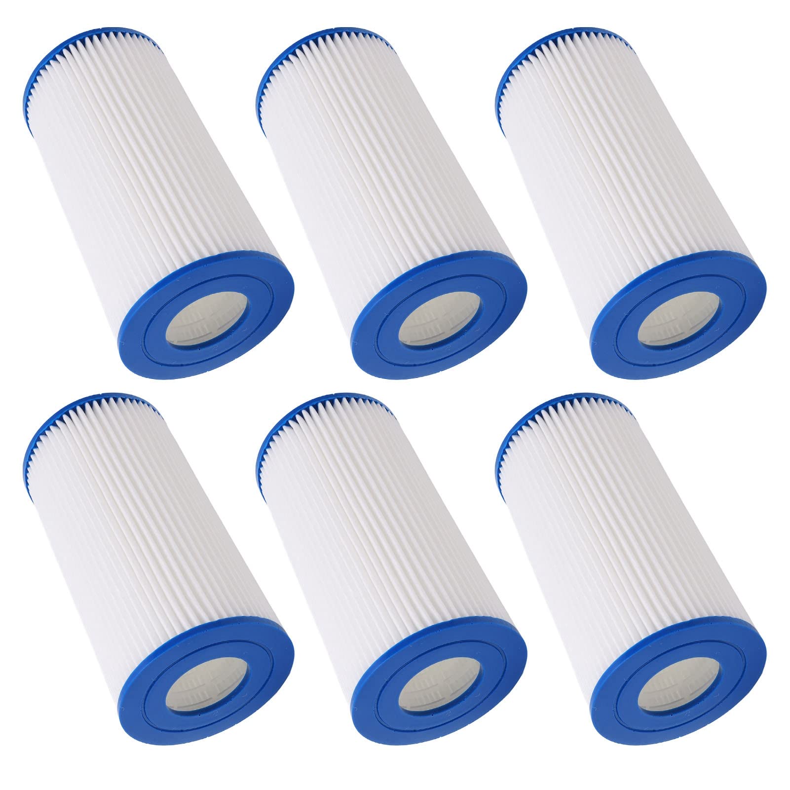 Pwshymi 6PCS Foldable Pool Filter Cartridge for Spa - Replacement Filter for Hot Tubs, Above Ground Pools - Easy Maintenance & Long Lasting (Perfect for Backyard Relaxation & Water Filtration)