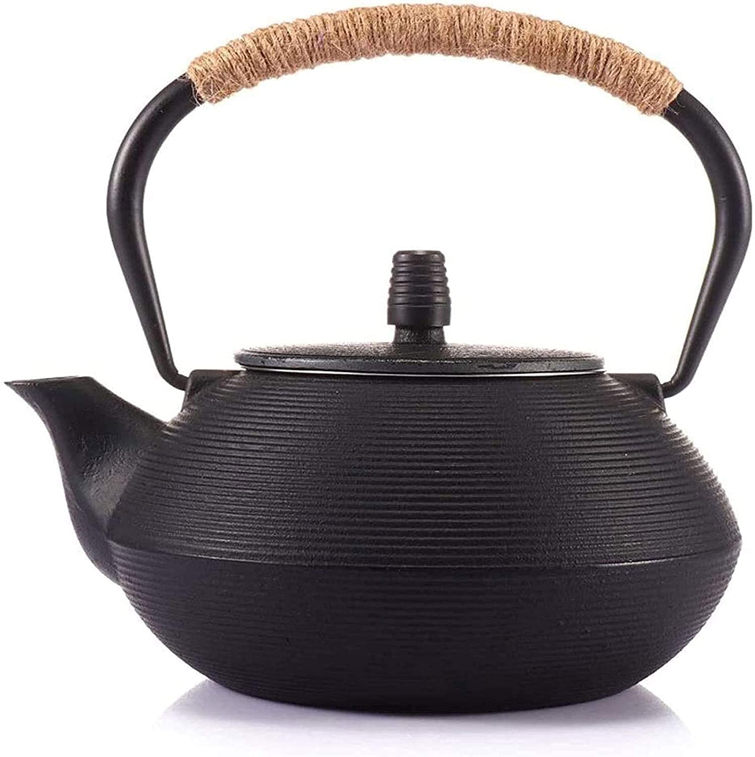 Japanese Style Cast Iron Teapot with Infuser - 900ml Uncoated Iron Kettle with Stainless Steel Filter Basket, Anti-Scalding Handle - Perfect for Loose Leaf Tea, Matcha, Herbal Brewing & Home Decor