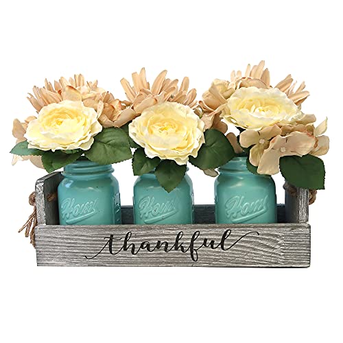 3-Blue Jar Table Centerpieces