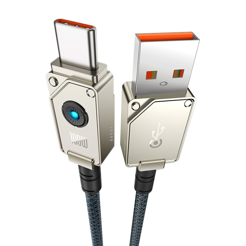 Baseus Unbreakable 100W Fast Charging USB to Type C Cable 1m - Durable & High-Speed Charging for Smartphones, Tablets & Laptops - Perfect for Home, Office & Travel Use