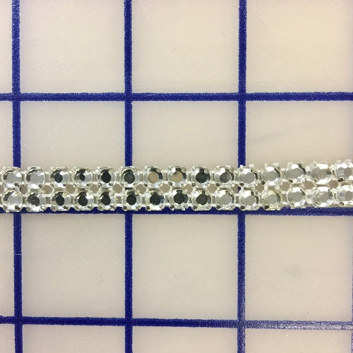 2 Row Flatback Rhinestone Trim Banding - 20ss Sparkling Crystal for DIY Clothing, Costumes & Home Decor - Limited Stock Only 1 Piece Left!