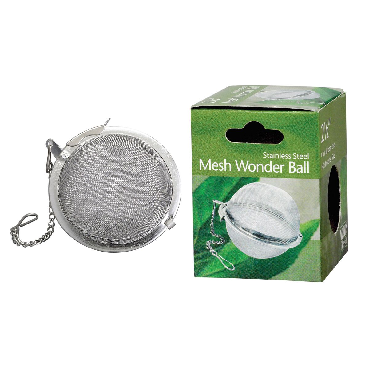 Premium Stainless Steel Mesh Ball Tea Infuser - 2.5 Inch Loose Leaf Tea Strainer for Perfect Brewing | Ideal for Green Tea, Herbal Tea & Iced Tea at Home or Office
