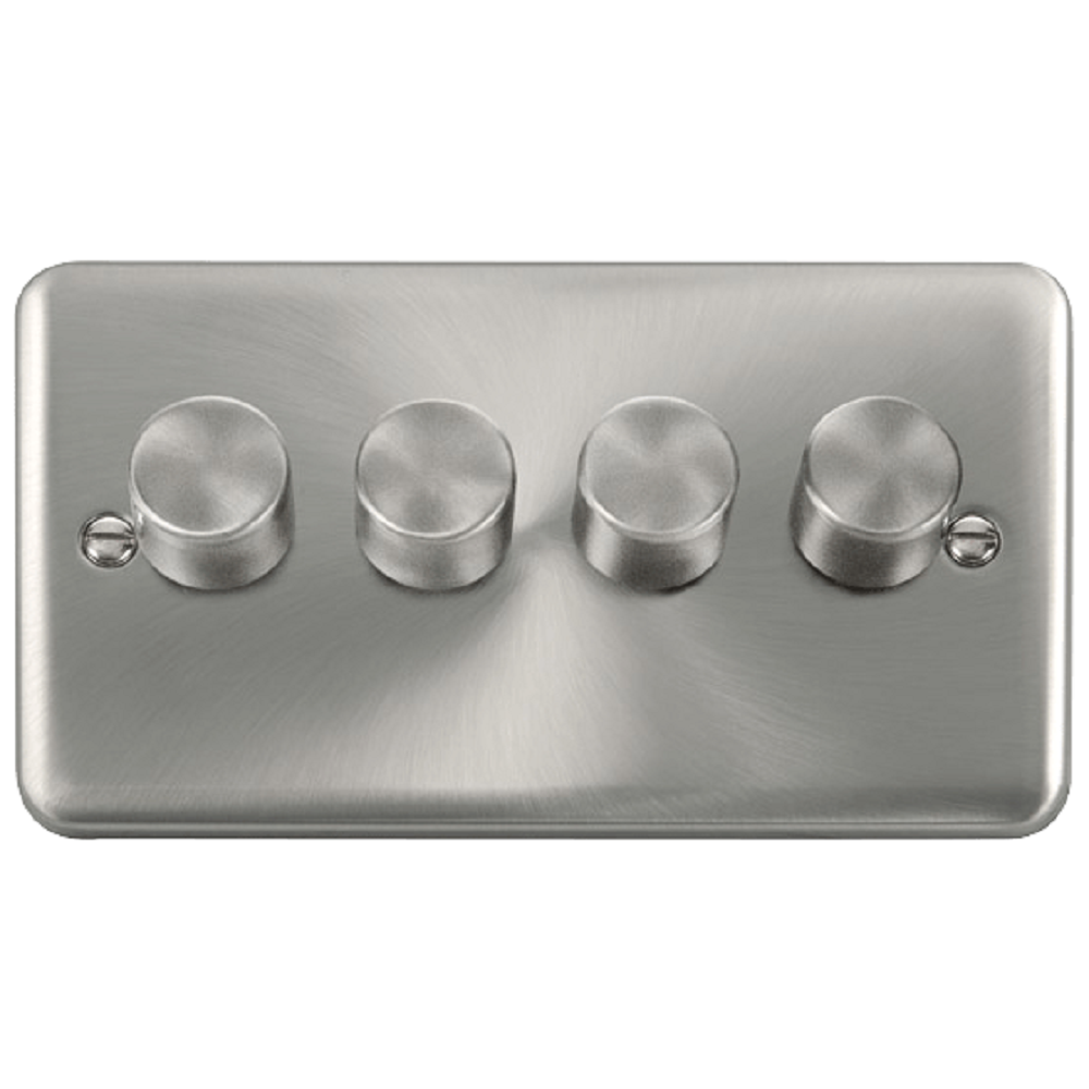 Click Deco Plus Satin Chrome 4G LED Dimmer Switch DPSC164 - Modern Lighting Control for Home & Office Decor