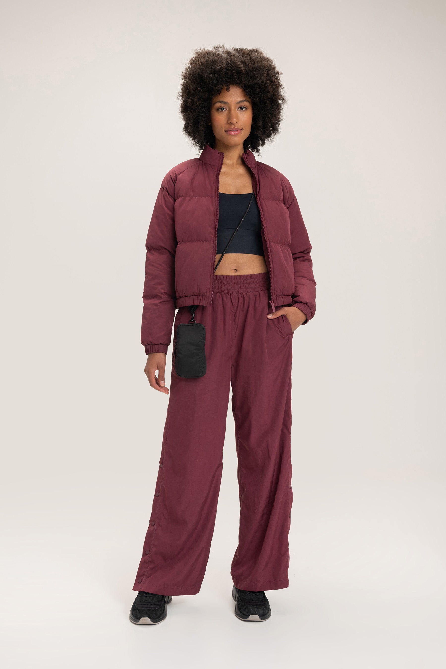 Stylish Women's Side Puffer Pants - Winter Thermal Insulated Trousers for Outdoor Activities & Casual Wear
